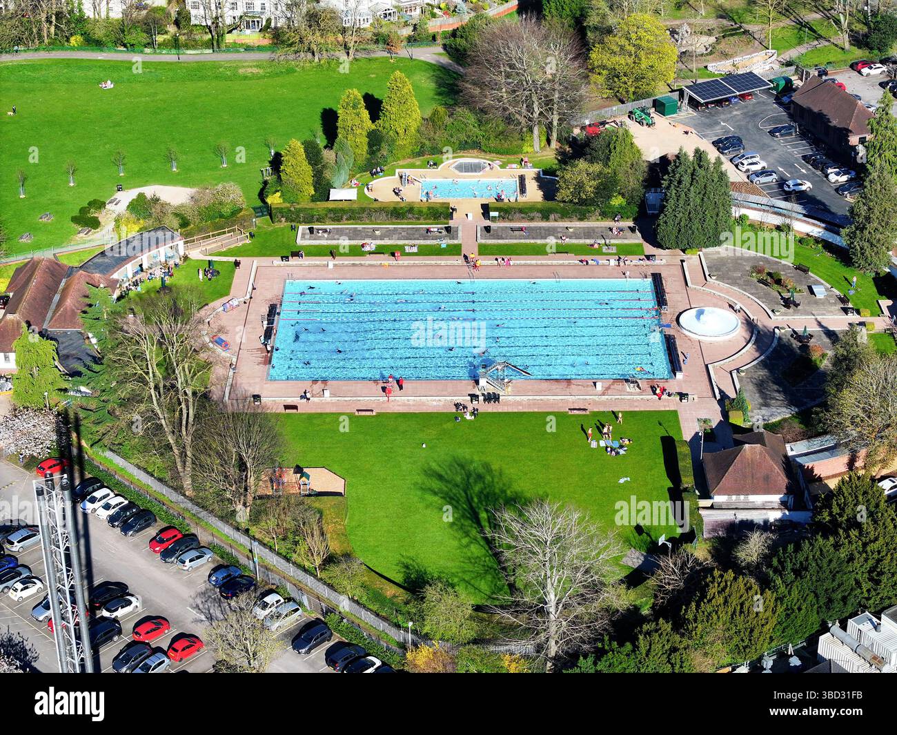 Veduta aerea del Lido di Cheltenham Foto Stock