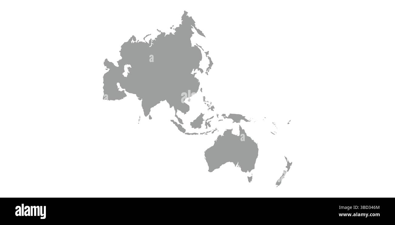 Mappa dell'Asia Pacifico. Illustrazione Vettoriale