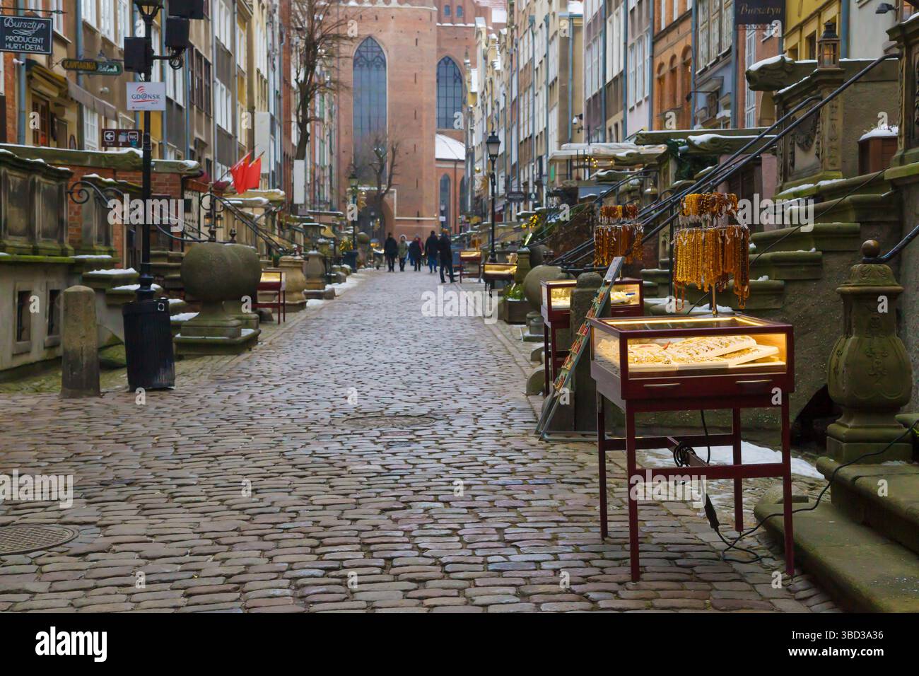 Danzica, Polonia - 6 dicembre 2023: Via Mariacka a Danzica, Danzica, Polonia. Foto Stock