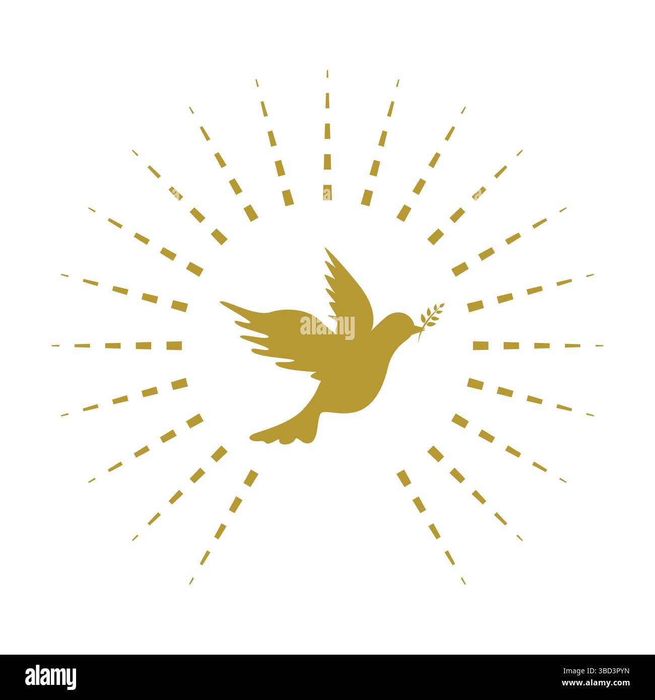 holy peace colomba religione icona immagine vettoriale isolata Illustrazione Vettoriale