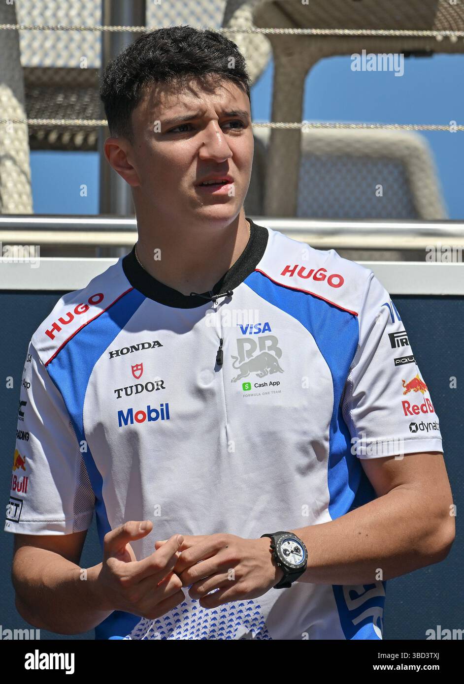MONTE-CARLO, MONACO - 22 MAGGIO: Isack Hadjar di Francia e Visa Cash App RB Formula One Team durante le anteprime in vista del Gran Premio di F1 Tag Heuer di Monaco al Circuit de Monaco il 22 maggio 2025 a Monte-Carlo, Monaco. (Foto di Vince Mignott/Alamy Live News) Foto Stock