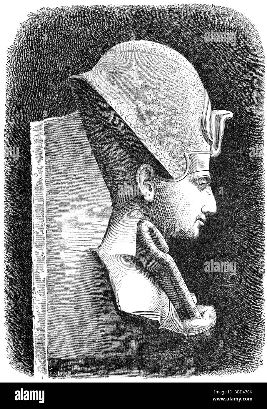 Ramsete II, il terzo faraone egizio della XIX dinastia, illustrazione storica Foto Stock