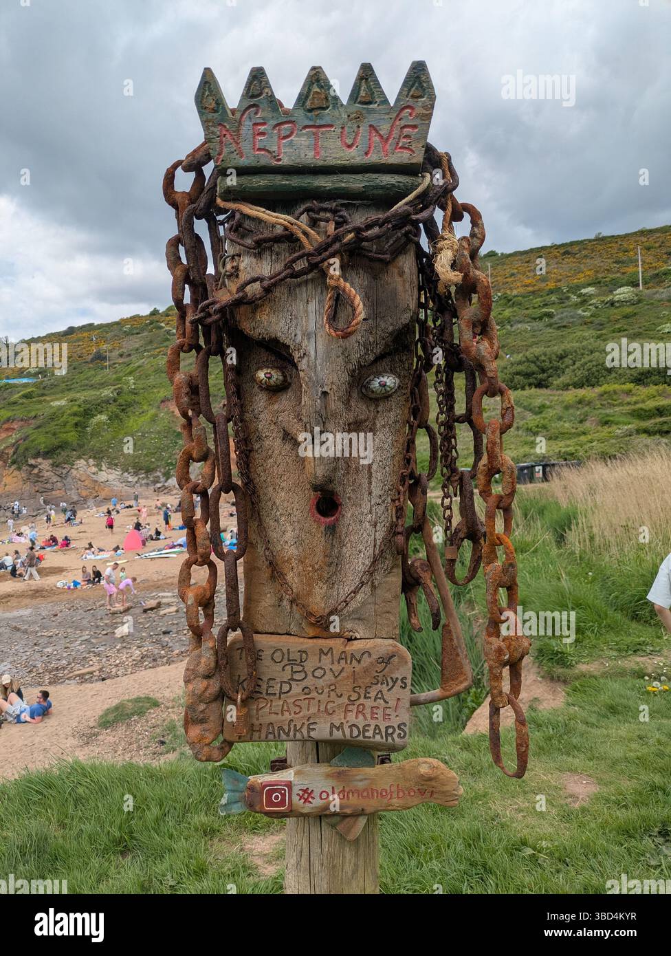 Vecchio di Bovi a Bovisand Bay, Plymouth, Devon Foto Stock