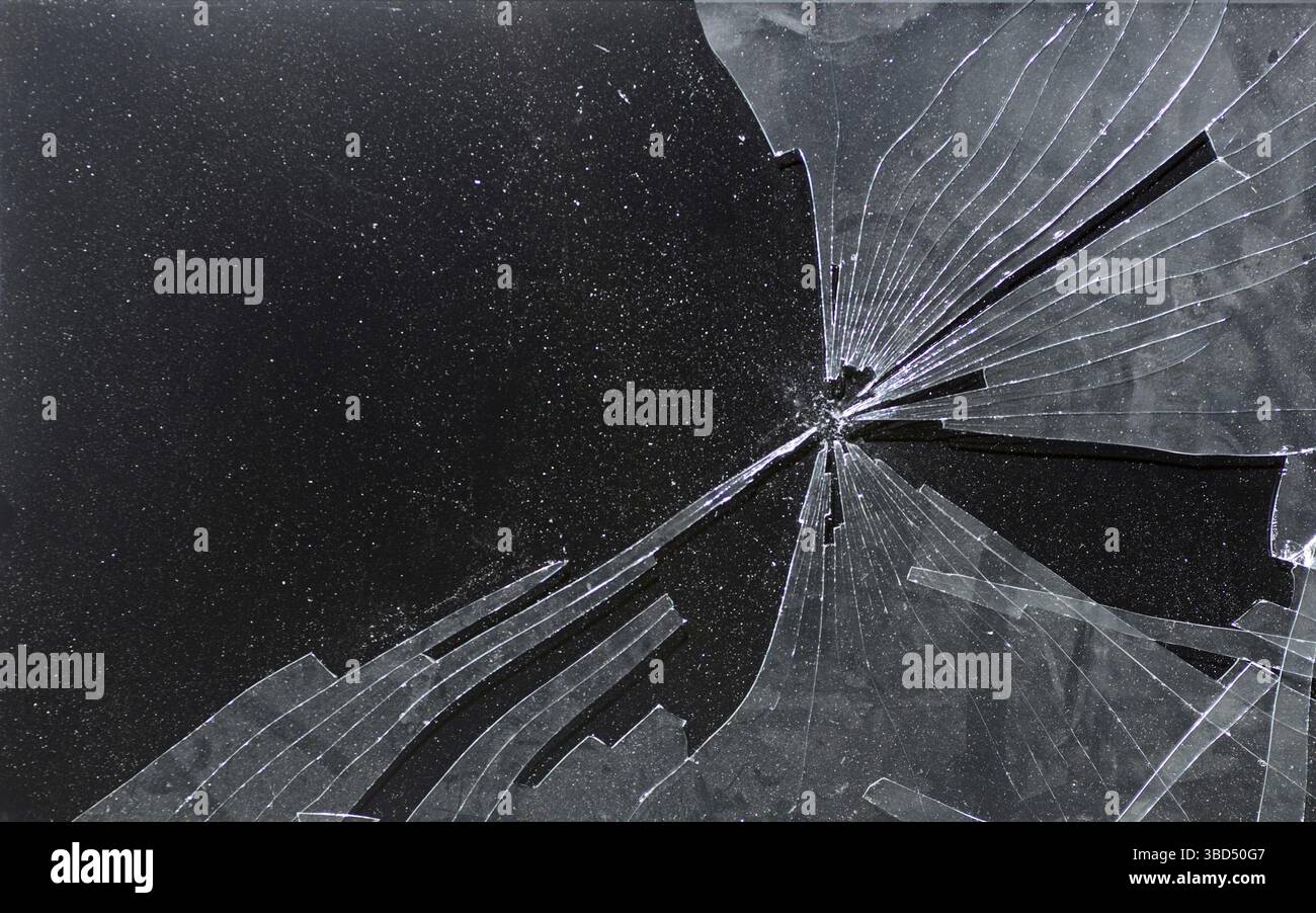 Sfondo di uno schermo del computer rotto Foto Stock