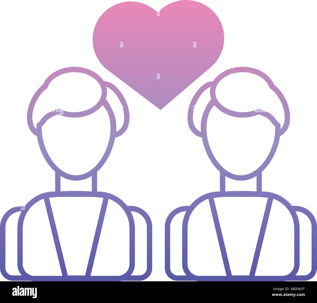 Coppia maschile innamorata. Vettore Illustrazione Vettoriale