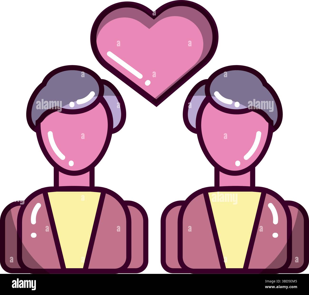 Coppia maschile innamorata. Vettore Illustrazione Vettoriale