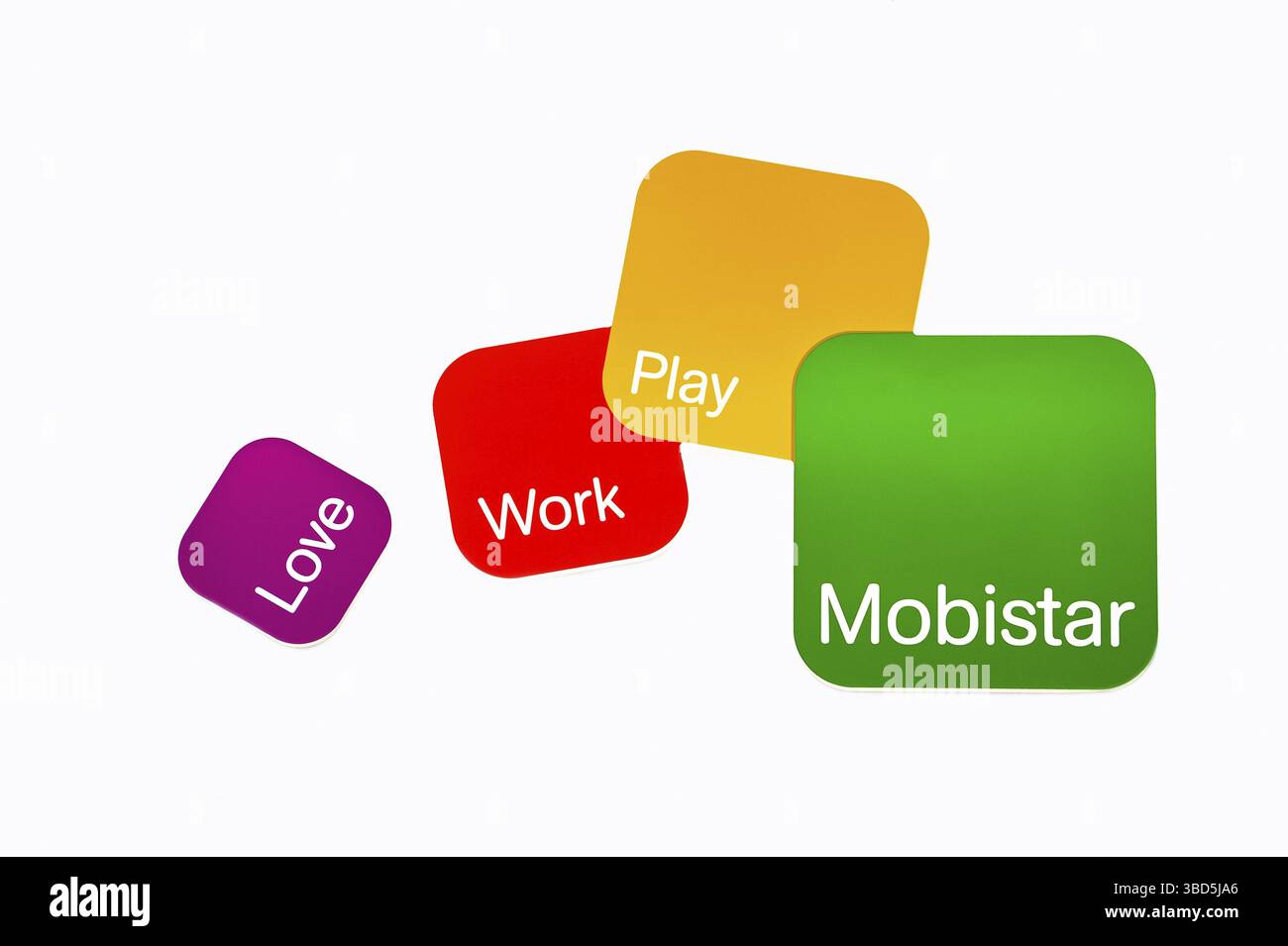 Logo Mobistar, fornitore belga di telefonia mobile Foto Stock