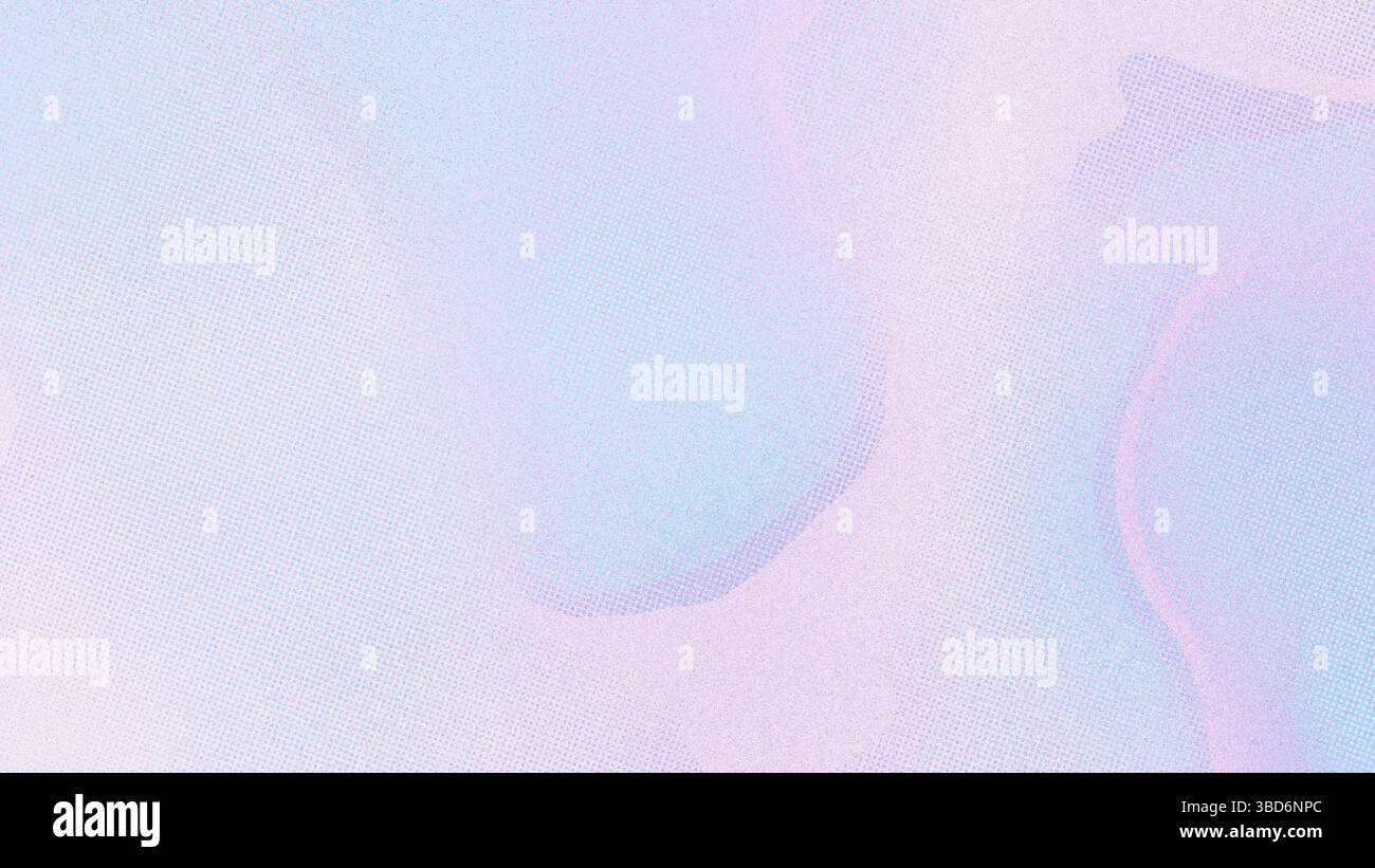 Sfondo a mezzitoni pastello astratto con una sottile sfumatura di blu chiaro, rosa e bianco. La texture è creata da piccoli punti, producendo un liscio, dr Foto Stock