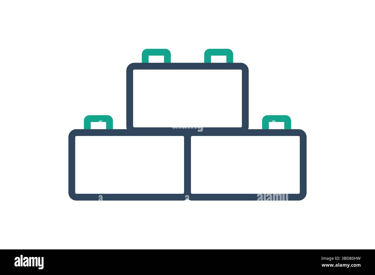 Icona del blocco di costruzione. stile icona linea. icona relativa alla base del marchio. illustrazione vettoriale degli elementi aziendali Illustrazione Vettoriale