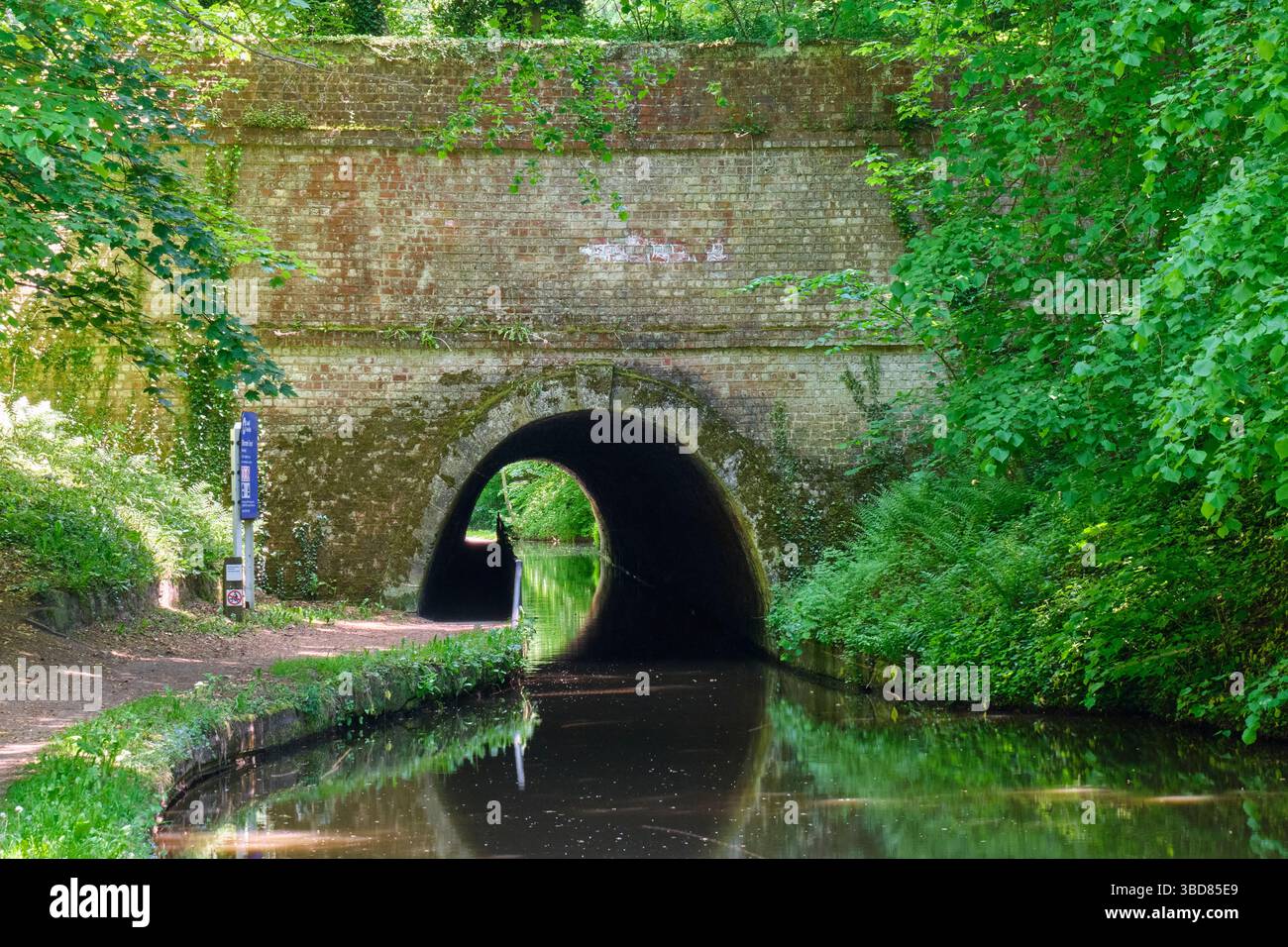 Tunnel di Ellesmere sul canale Llangollen vicino a Ellesmere, nello Shropshire Foto Stock