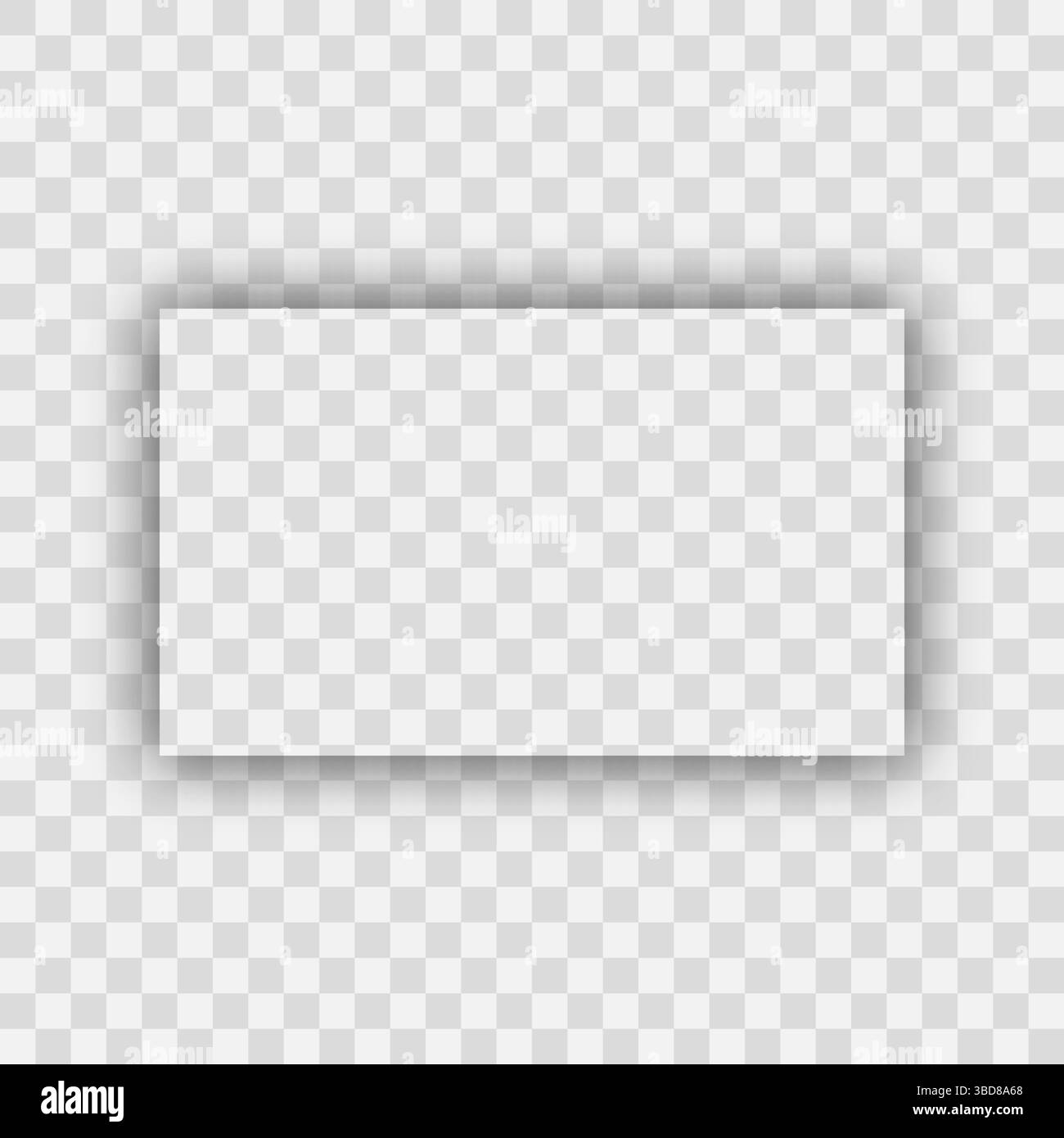 Ombra realistica trasparente scura. Ombra rettangolare isolata su sfondo trasparente. Illustrazione vettoriale. Illustrazione Vettoriale