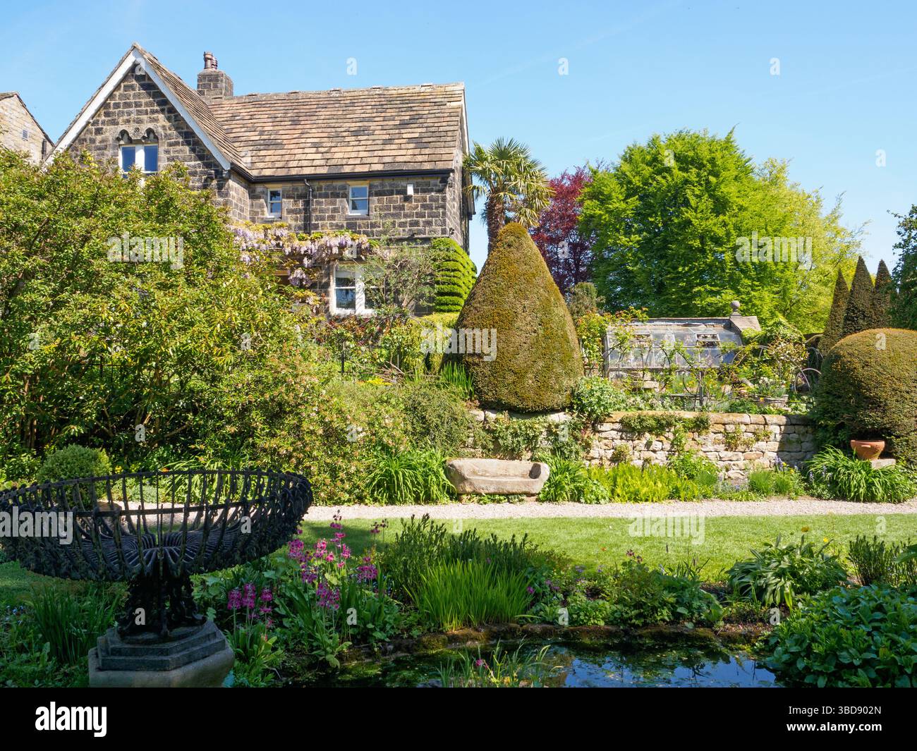 York Gate Garden, la casa Foto Stock