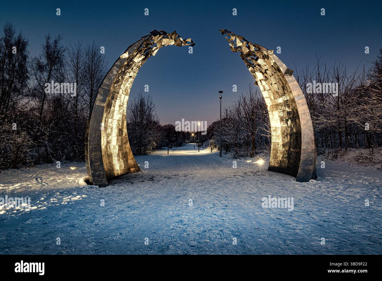 Ingresso al Cuningar Loop Park Foto Stock