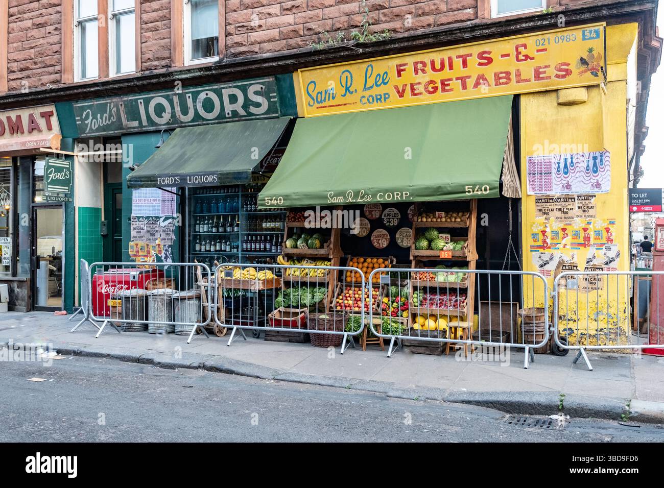 Parnie Street diventa New York durante le riprese Foto Stock