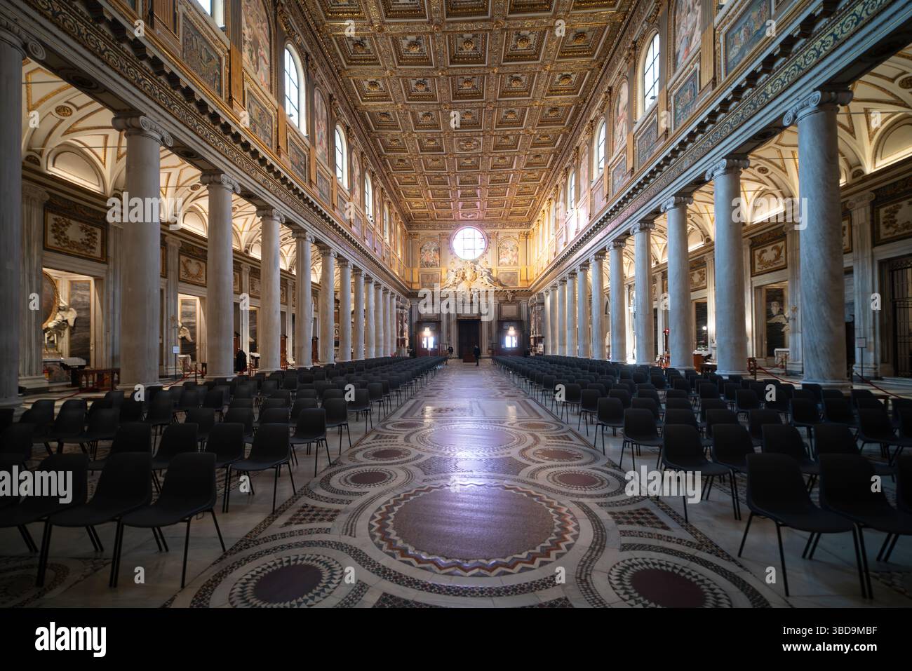 La chiesa barocca di Santa Maria maggiore a Roma, Italia Foto Stock
