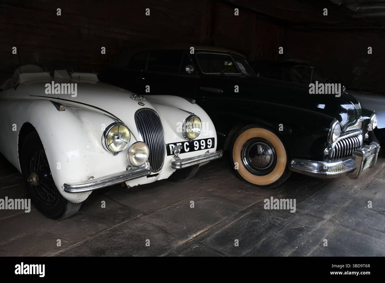 Garage per auto d'epoca Foto Stock