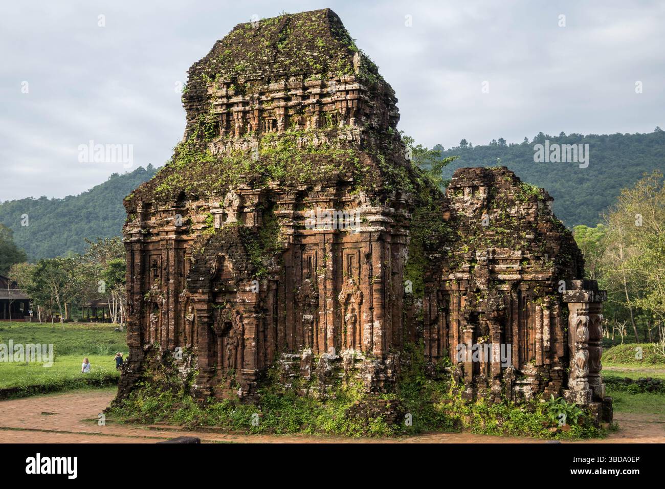 Resti di templi a torre indù al santuario di mio figlio in Vietnam Foto Stock