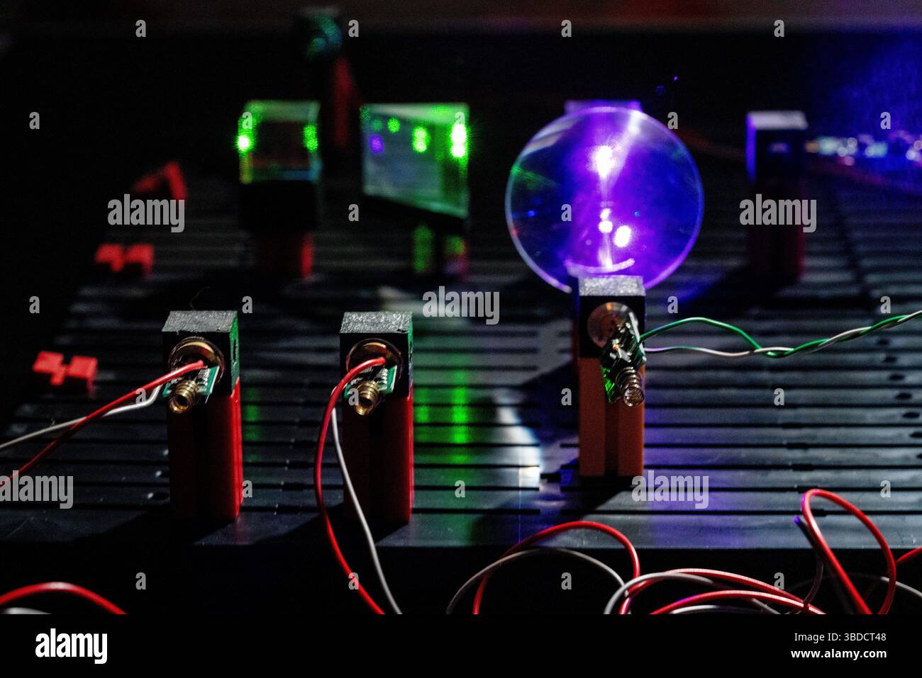 Esperimento ottico. Foto Stock