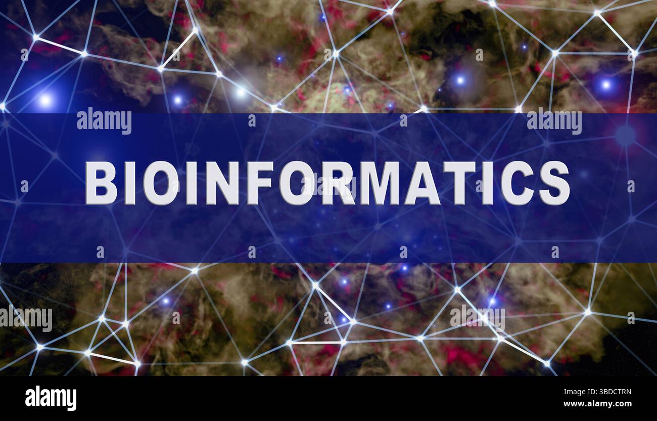 Bioinformatica. Combina biologia, informatica e matematica per analizzare i dati biologici. Foto Stock