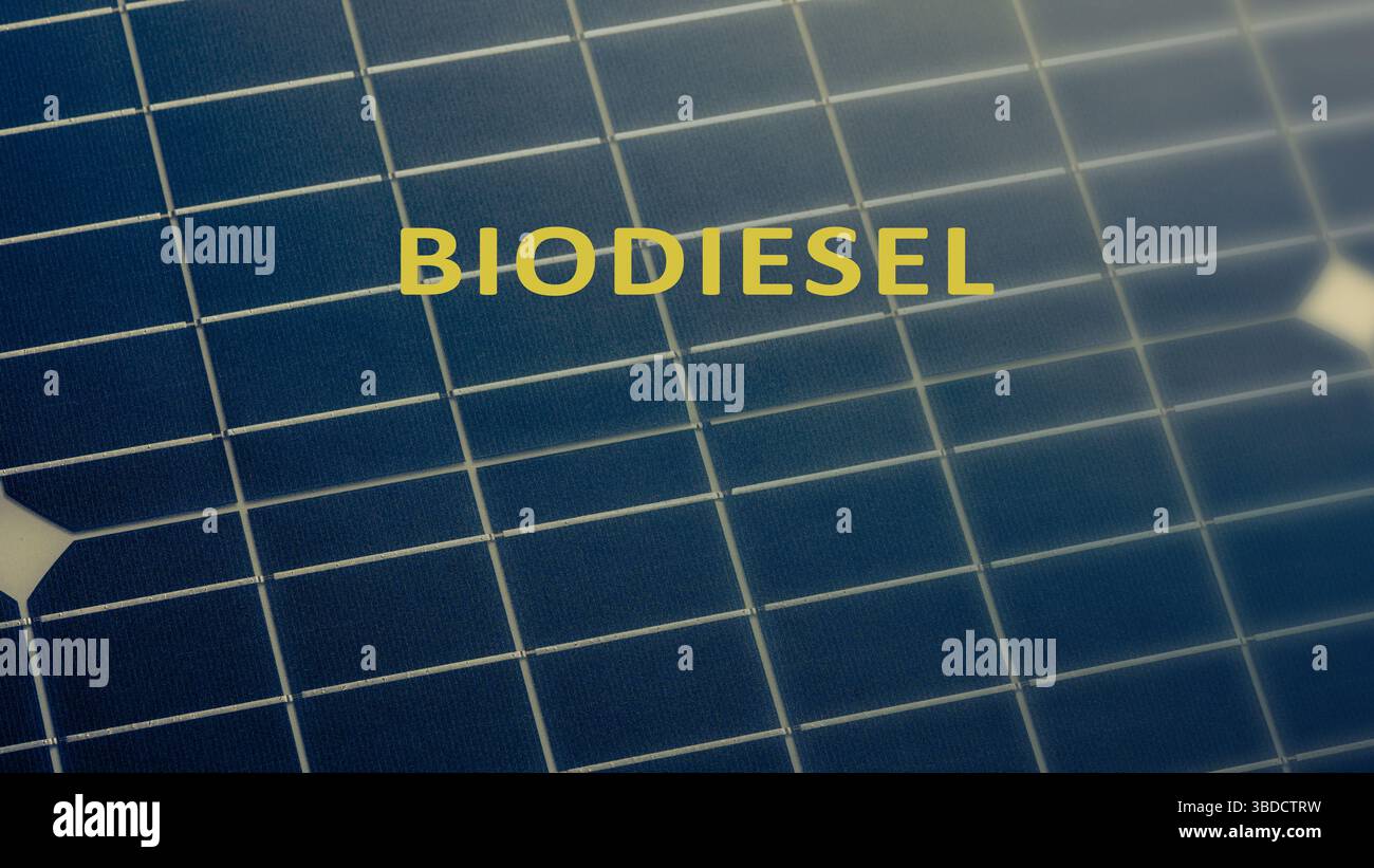 Biodiesel. Carburante rinnovabile prodotto da oli vegetali o grassi animali, utilizzato come sostituto del diesel. Foto Stock