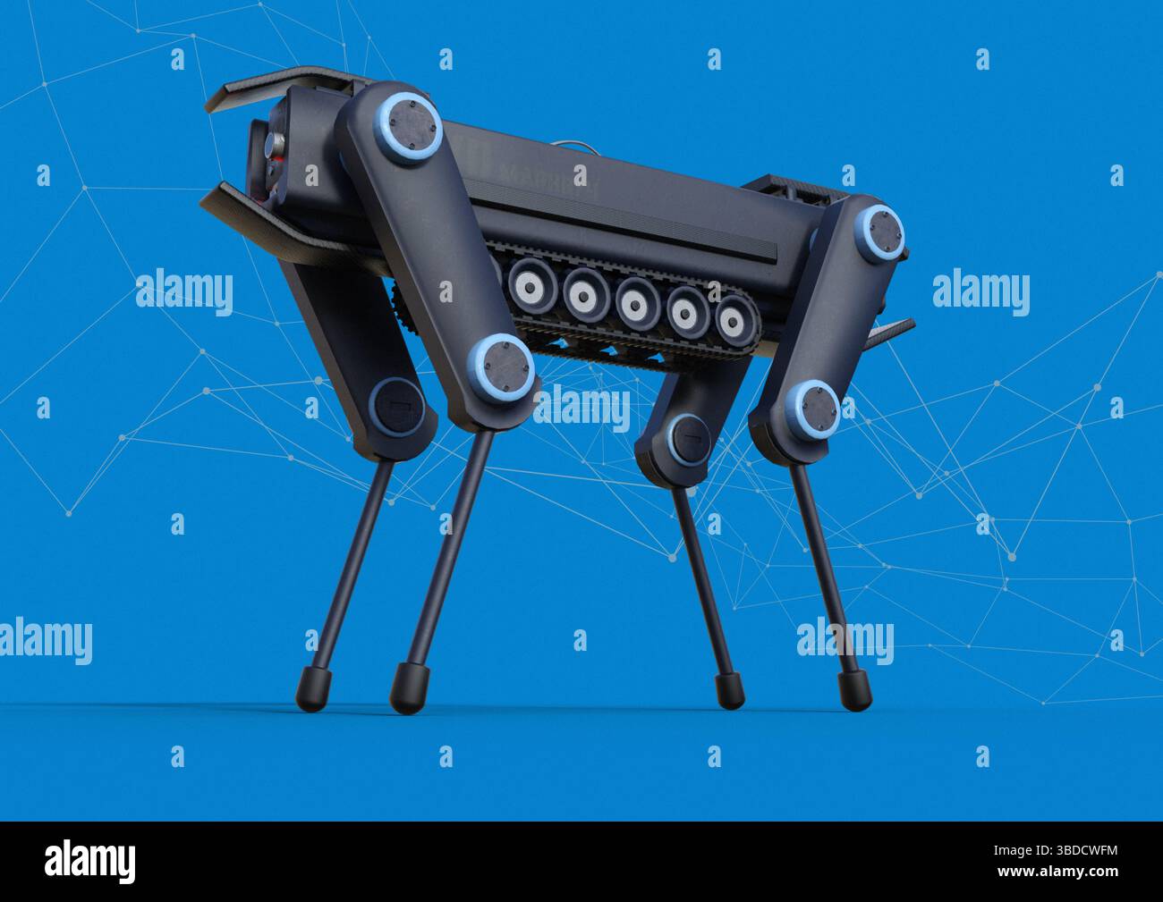 Cane robotico, illustrazione. Foto Stock