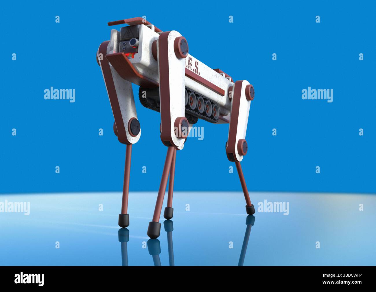 Cane robotico, illustrazione. Foto Stock