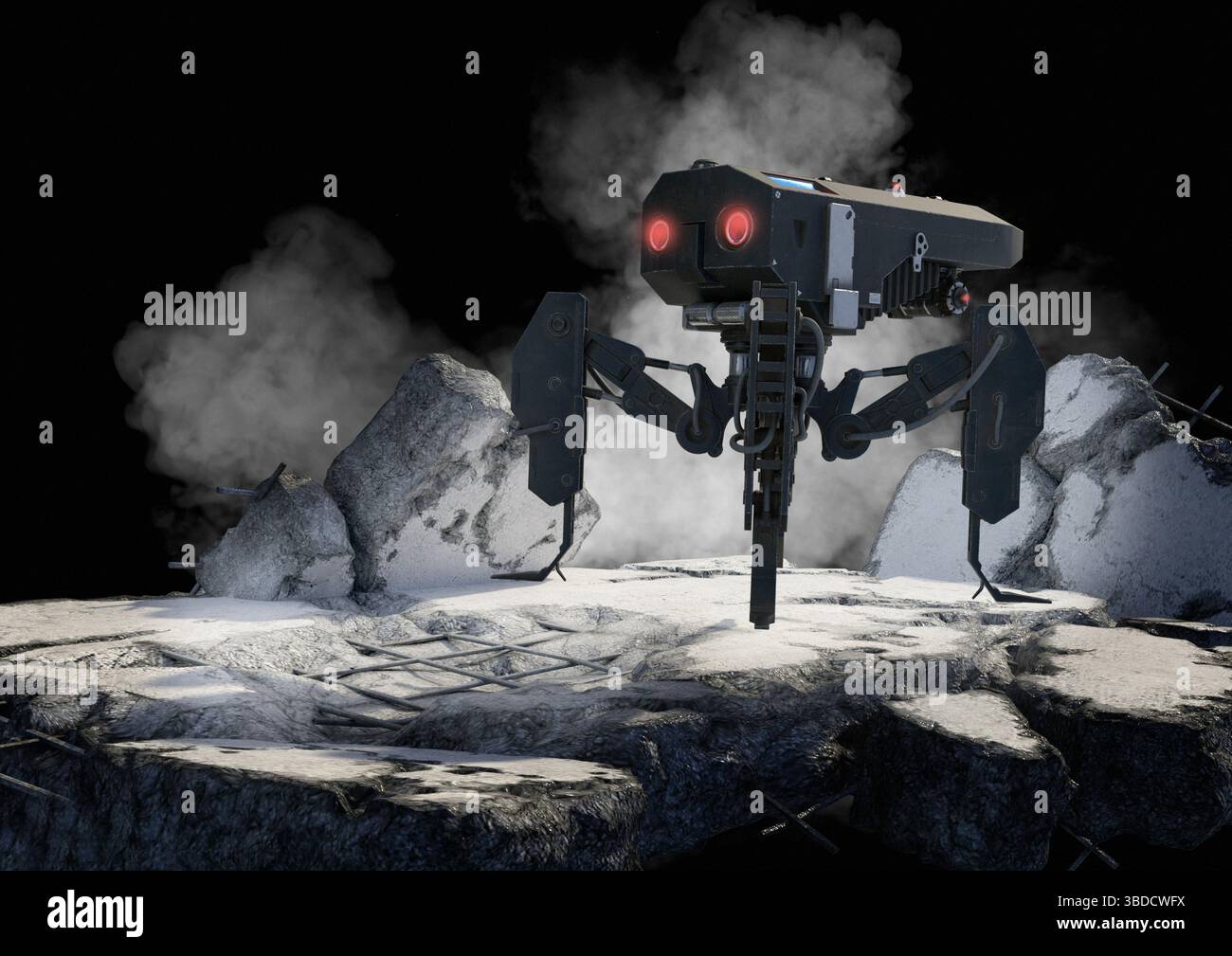 Cane robotico, illustrazione. Foto Stock