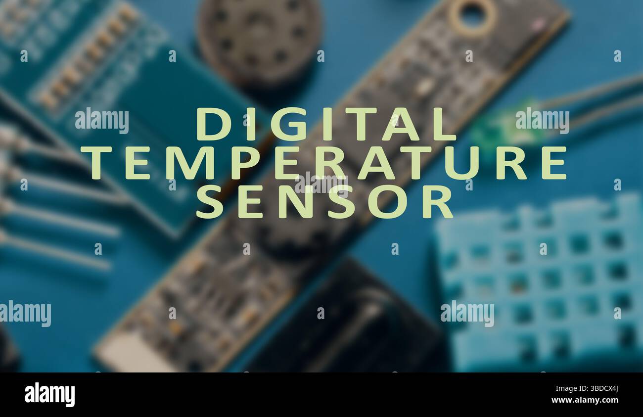 Sensore digitale di temperatura. Misura la temperatura utilizzando l'uscita digitale, spesso più precisa dei termistori analogici o RTD. Foto Stock