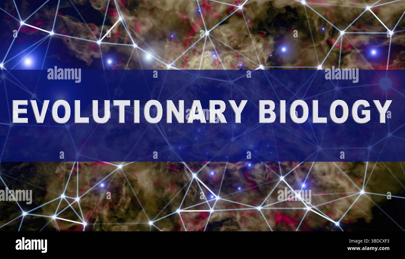 Biologia evolutiva. Indaga le origini e i cambiamenti delle specie nel corso del tempo. Foto Stock