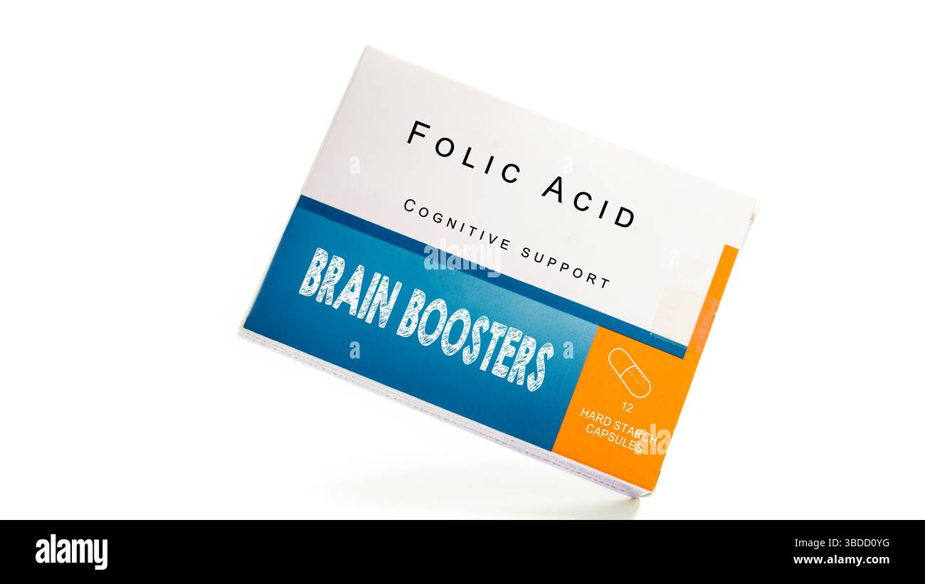 Acido folico. Supporto cognitivo. Foto Stock