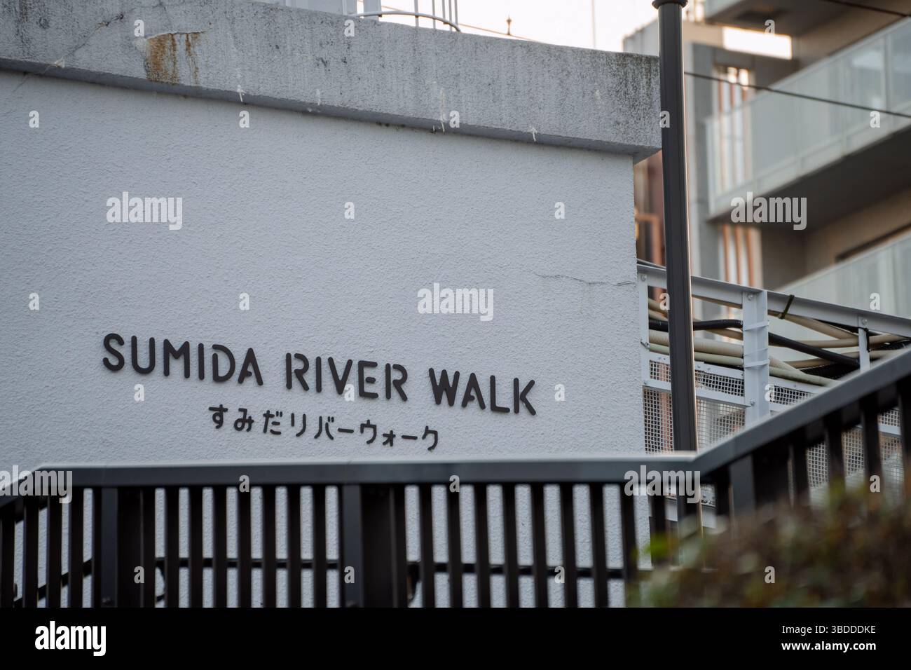 Asakusa, Tokyo, Giappone 03-23-2025: Passeggiata sul fiume Sumida Foto Stock