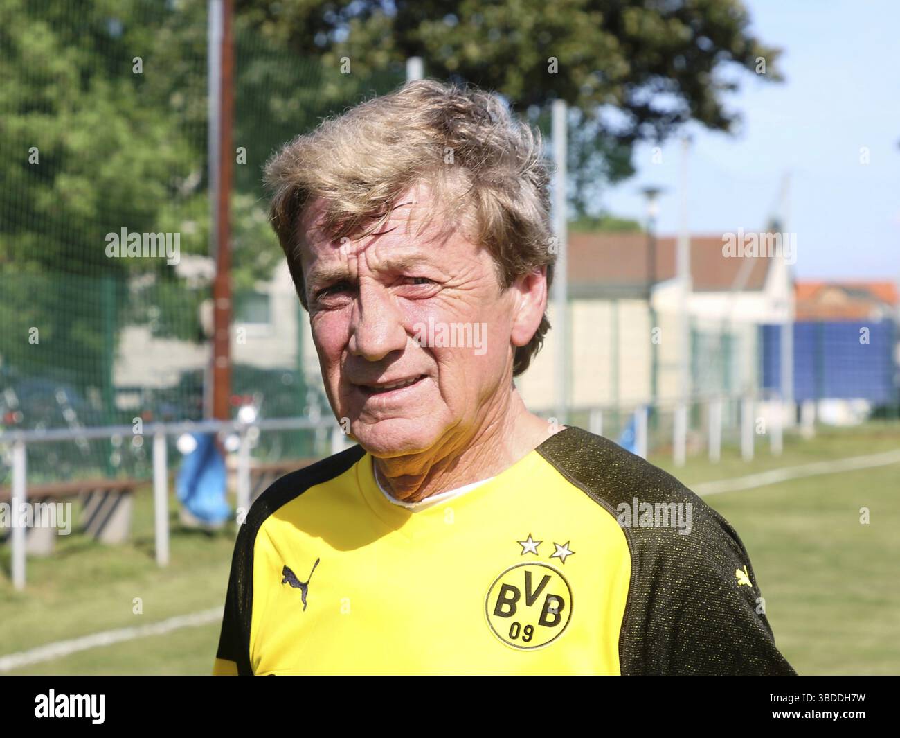 Calciatore tedesco Frank Mill BVB Borussia Dortmund Foto Stock