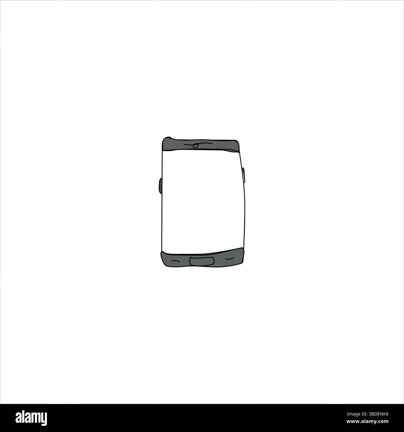 Illustrazione vettoriale dello smartphone disegnata a mano Illustrazione Vettoriale