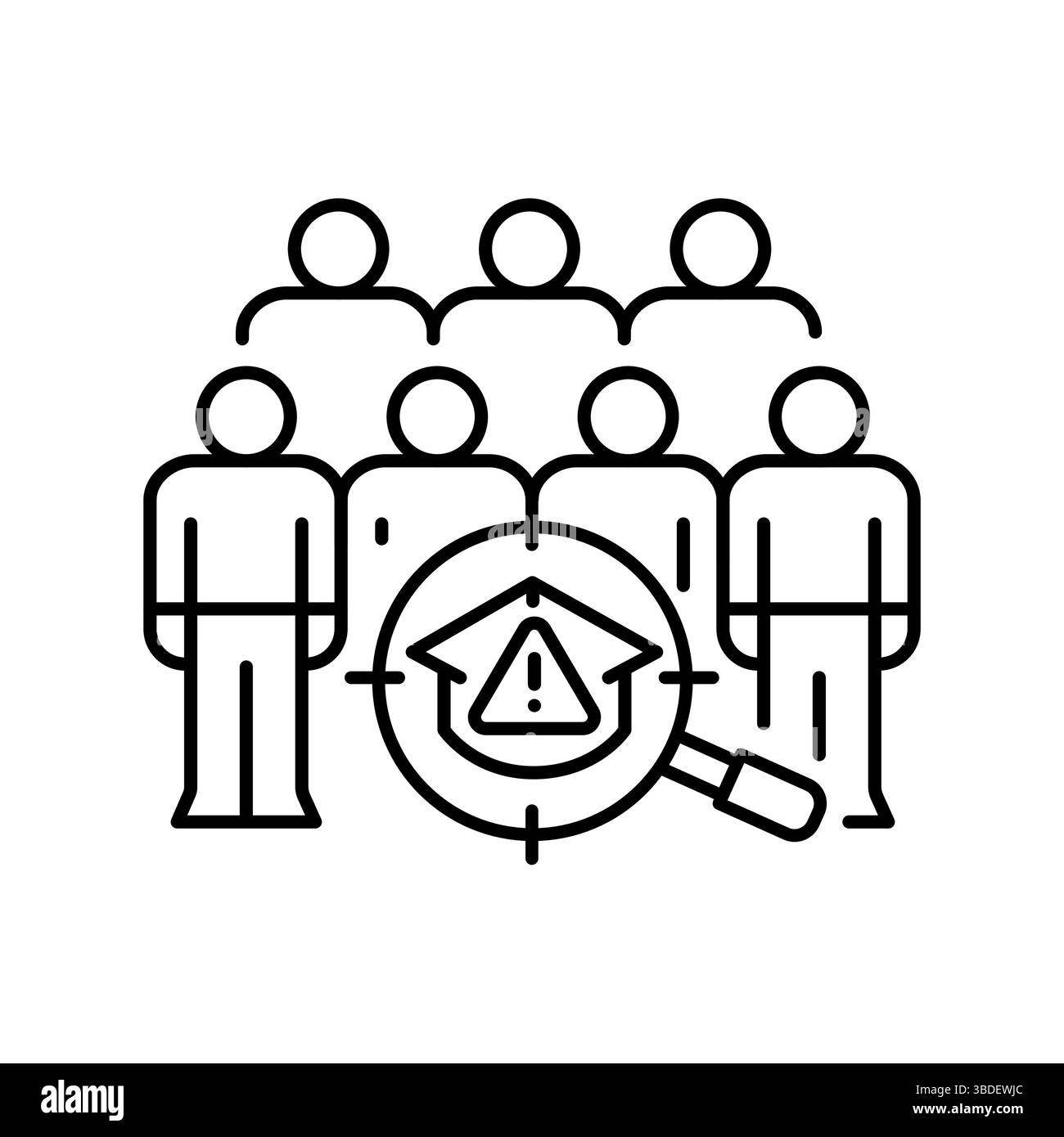 icona della linea nera per il monitoraggio delle prestazioni degli studenti per progetti digitali e di stampa. Icone di pulizia minime per applicazioni e siti Web. Icone semplici e moderne per UI UX Illustrazione Vettoriale