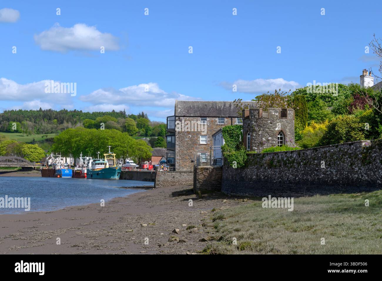 Kirkcudbright Harbour dal club velico, Dumfries e Galloway, Scozia. Foto Stock
