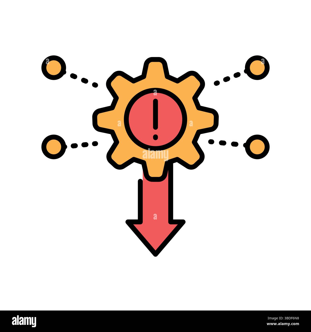 icona piatta a colori della funzione di perdita per progetti digitali e di stampa. Icone di pulizia minime per applicazioni e siti Web. Icone semplici e moderne per UI UX e branding Illustrazione Vettoriale