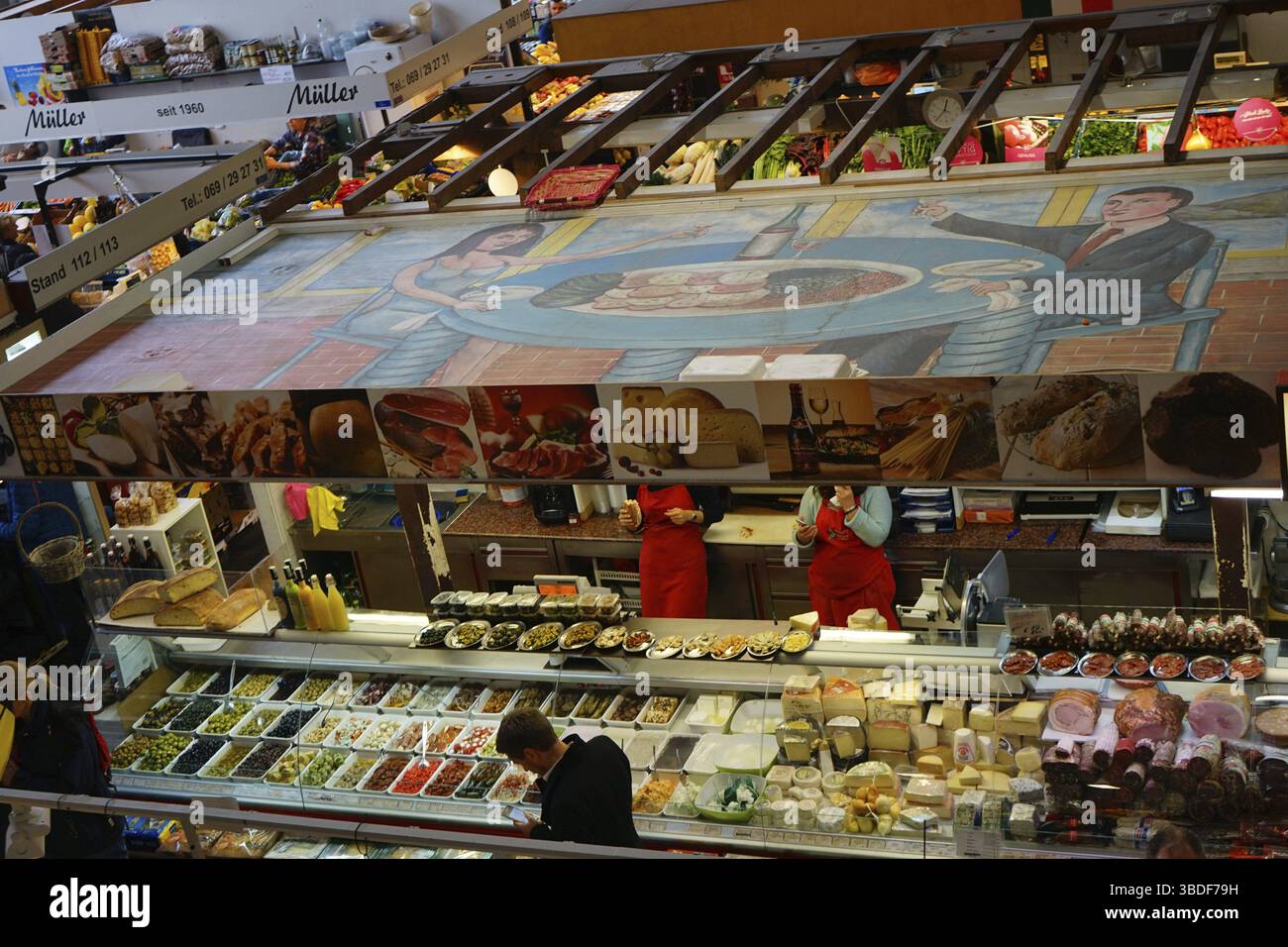 Kleinmarkthalle, mercato coperto, città vecchia, Francoforte sul meno, Germania Foto Stock