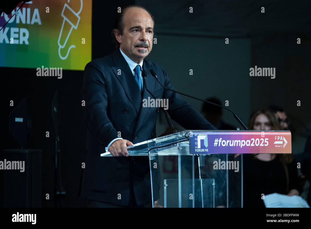 Roma, Italia. 21 maggio 2025. Forum PA 2025. Nella foto Alessio Butti. SOLO PER USO EDITORIALE! NON PER USO COMMERCIALE! Foto Stock