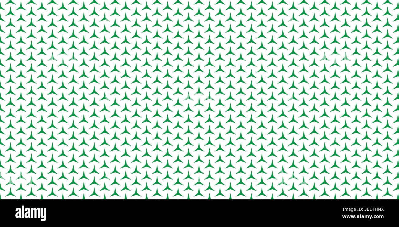 Motivo a triangolo geometrico verde senza cuciture su bianco, sfondo moderno astratto a ripetizione albero di Natale, design minimalista delle feste: Motivo a stella verde. Illustrazione Vettoriale
