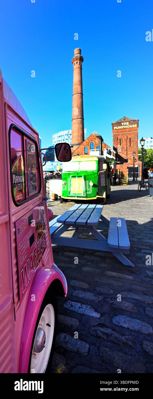 Furgoni per catering Liverpool Foto Stock