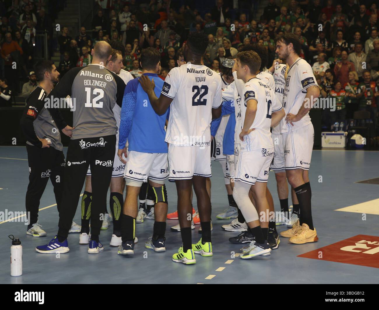 Turno a squadre (MHSC) EHF Champions League stagione 2023-24 SC Magdeburg, Montpellier HSC il 30 novembre 2023 Foto Stock