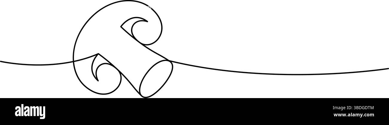 Funghi freschi a una linea, disegno continuo. Verdure biologiche. Illustrazione vettoriale Illustrazione Vettoriale