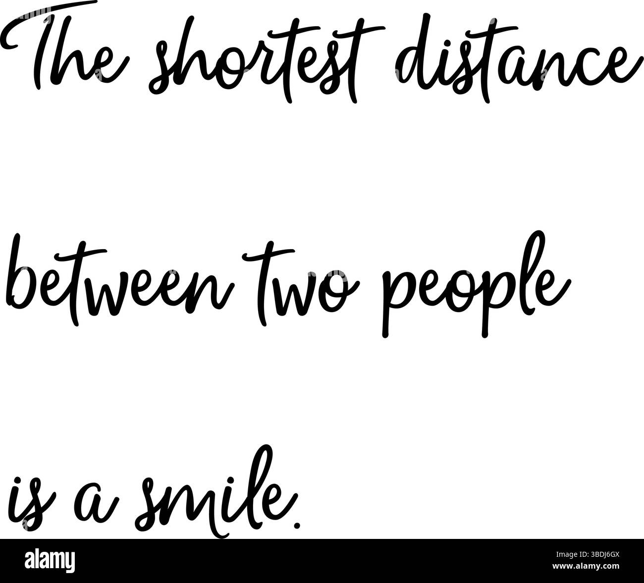 Un sorriso trasmette calore e simpatia ed è un segno di apprezzamento. Parole significative in un carattere speciale, vettore, grafica vettoriale, eps. Versione 3 Illustrazione Vettoriale