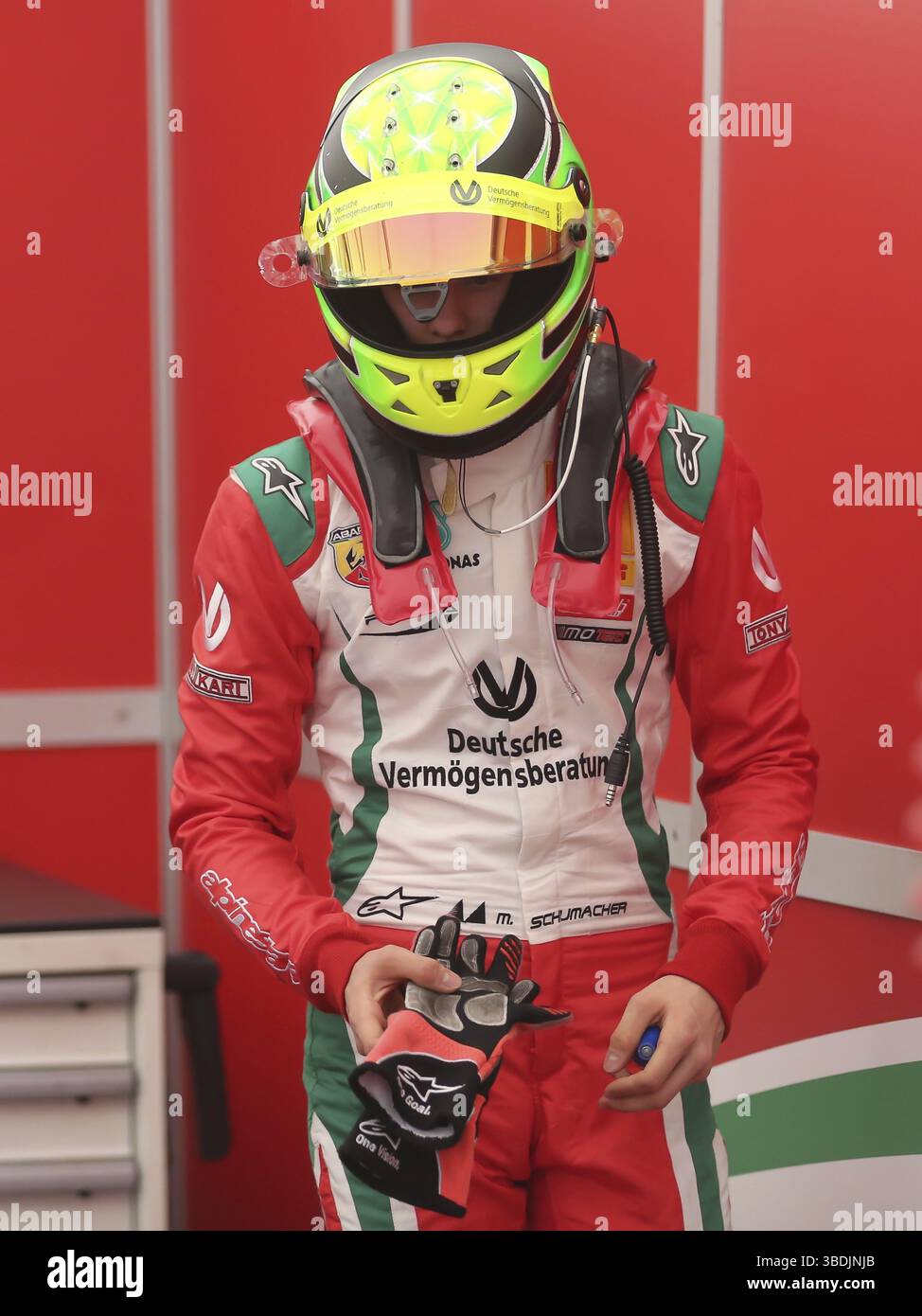 Il pilota automobilistico tedesco Mick Schumacher all'ADAC GT Masters, test Days 2016 a etropolis Motorsport-Arena-Oschersleben/Bode, automobile tedesca Foto Stock