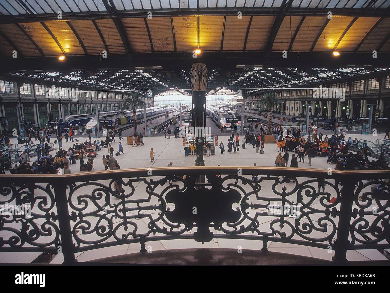 Stazione ferroviaria Gare de Lyon, Parigi, Francia, stazione terminale Gare de Lyon, paesaggio, orizzontale, interno, Francia, Europa Foto Stock