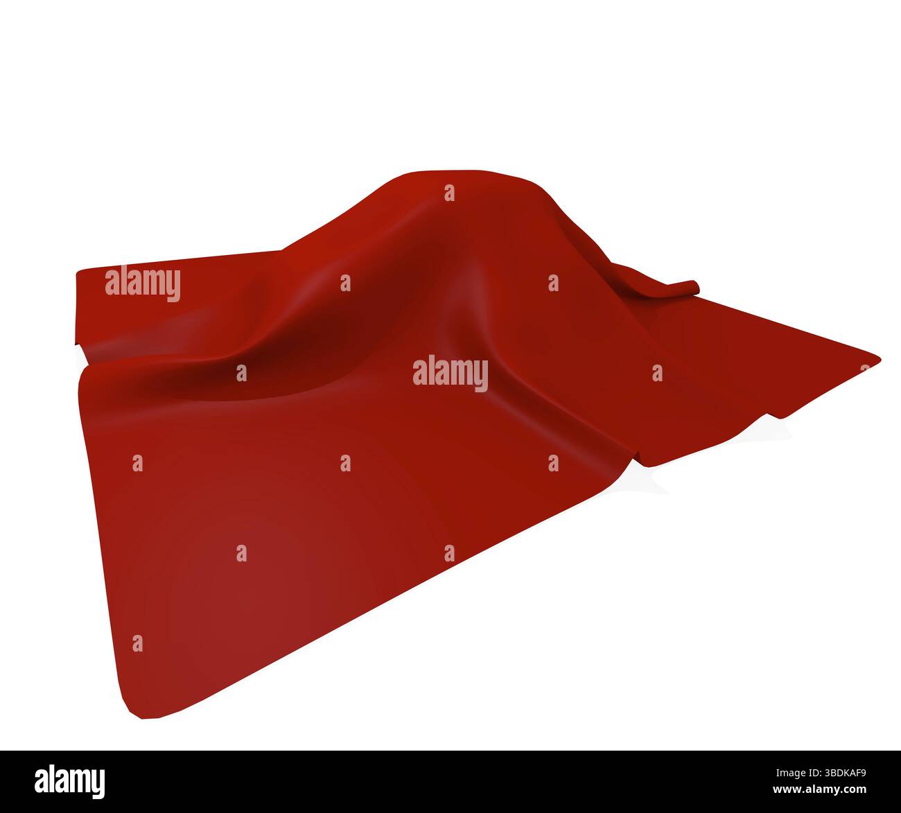 3d concetto di una vettura nuova voce con un sipario rosso Foto Stock