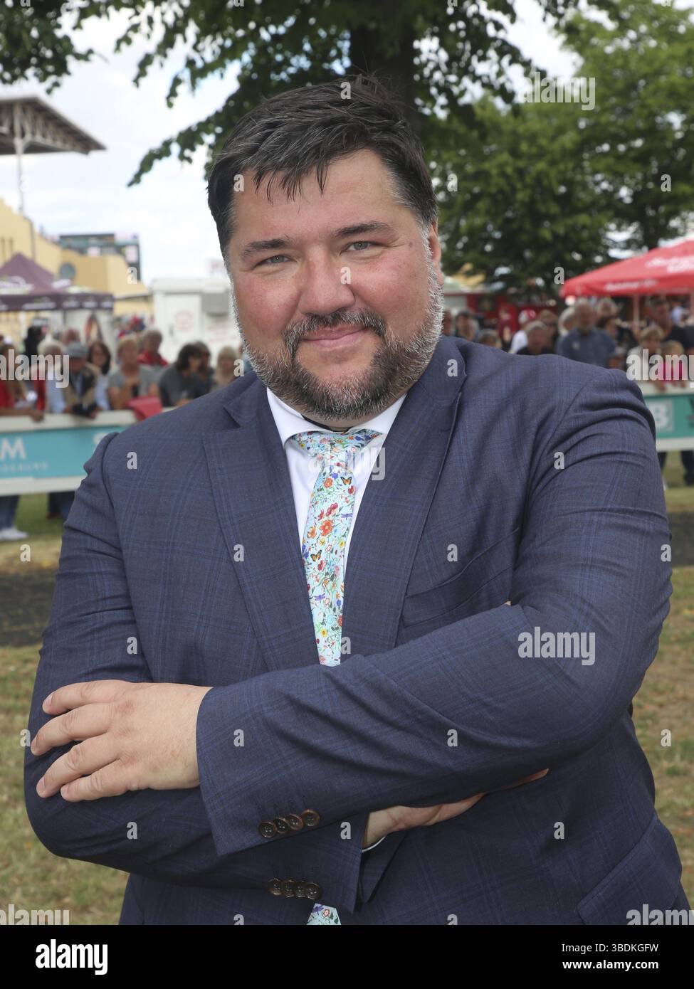 Daniel Krueger Amministratore delegato della Galop tedesca nella giornata di gara sull'ippodromo di Magdeburgo Herrenkrug il 09.07.2022, Daniel Krueger Amministratore delegato dir Foto Stock