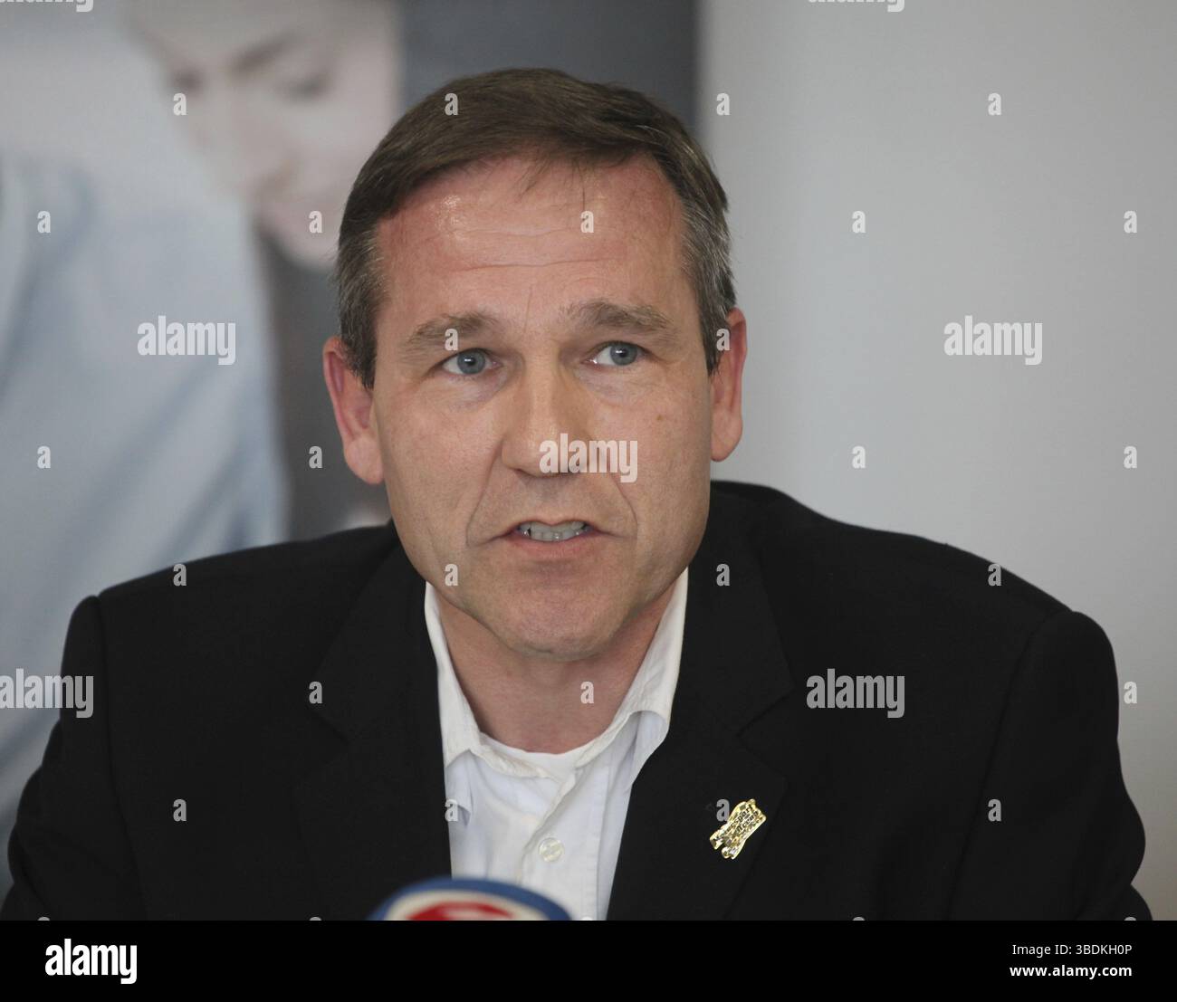 Thomas Voss (Amministratore delegato etropolis Motorsport Arena) all'ADAC GT Masters Media Day il 10 aprile 2013 nell'etropolis Motorsport Arena Osche Foto Stock