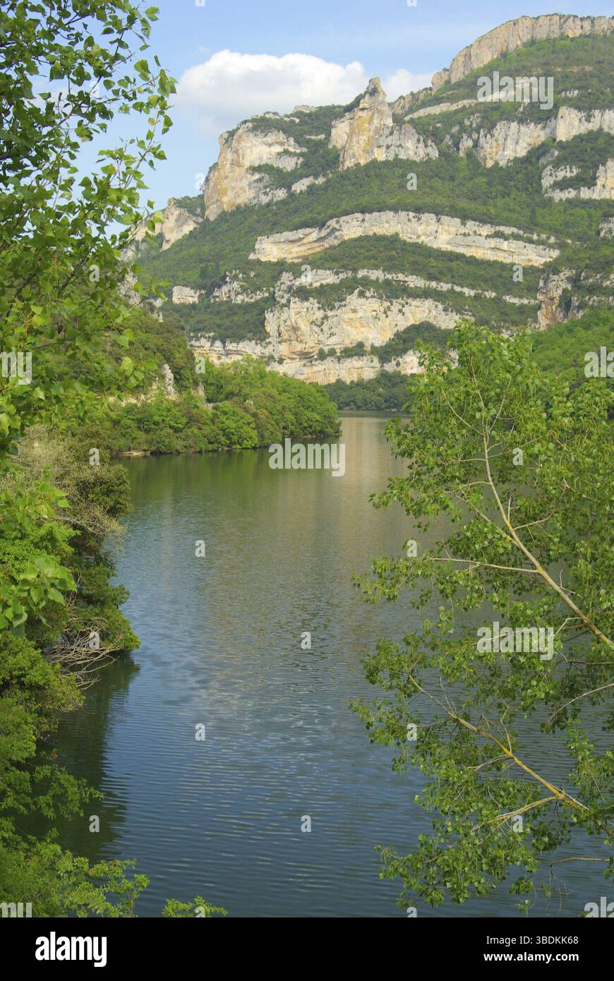 Rio Ebro Embalse de Sobron Foto Stock