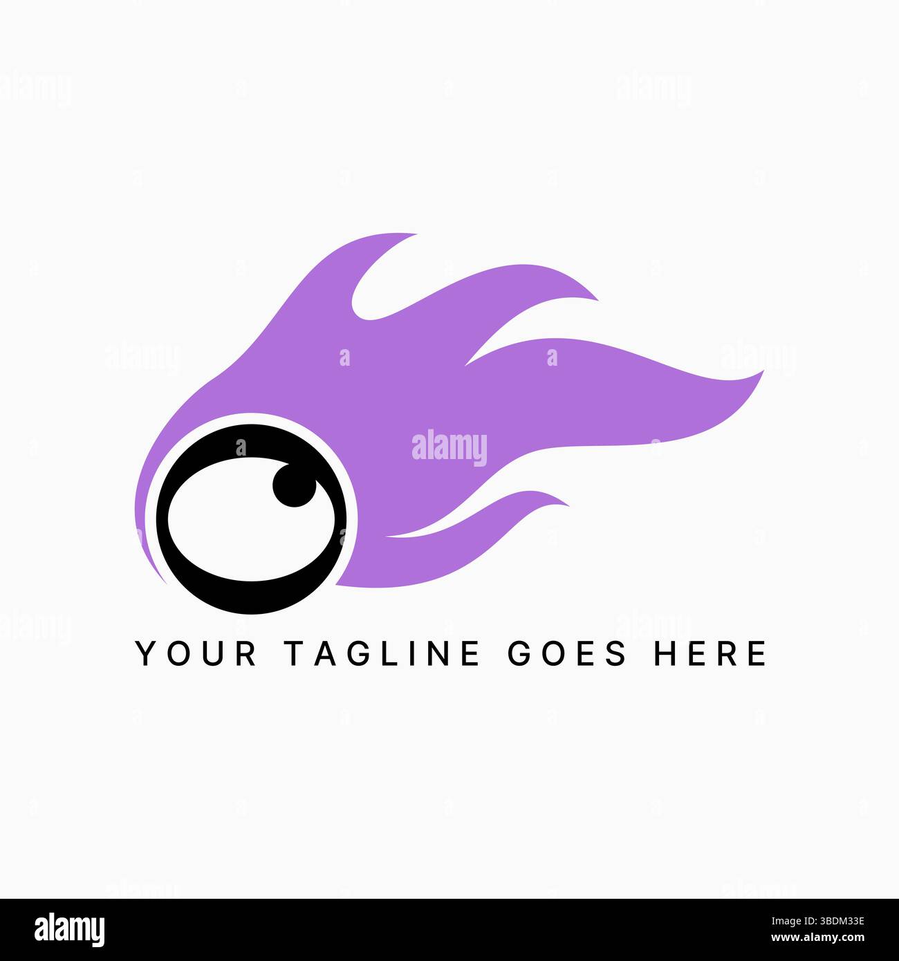 Design del logo concept grafico immagine vettoriale premium originale top sell eye Fire fiamma iniziale o velocità del carattere sport polare veloce look tatuaggio di gioco Illustrazione Vettoriale